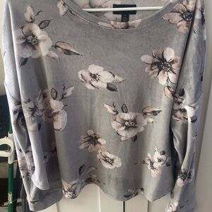 Long sleeve, soft, velour shirt, size large